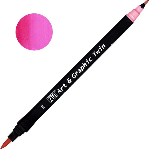 Pisak ZIG Art & Graphic Twin Kuretake - 202 Peach Pink