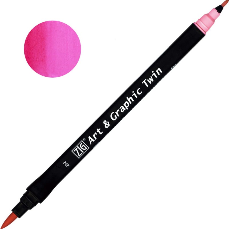 Pisak ZIG Art &amp; Graphic Twin Kuretake - 202 Peach Pink