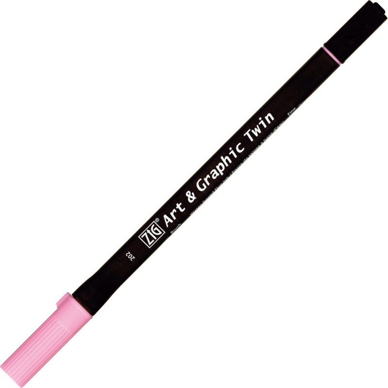 Pisak ZIG Art &amp; Graphic Twin Kuretake - 202 Peach Pink