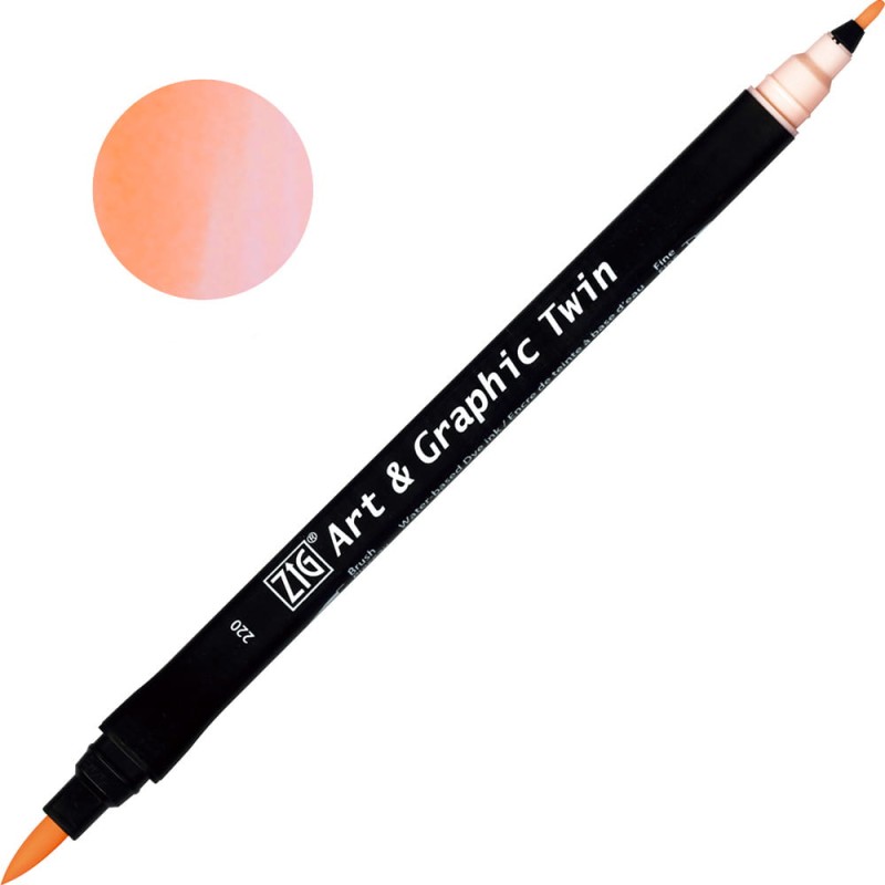 Pisak ZIG Art &amp; Graphic Twin Kuretake - 220 Tea Rose
