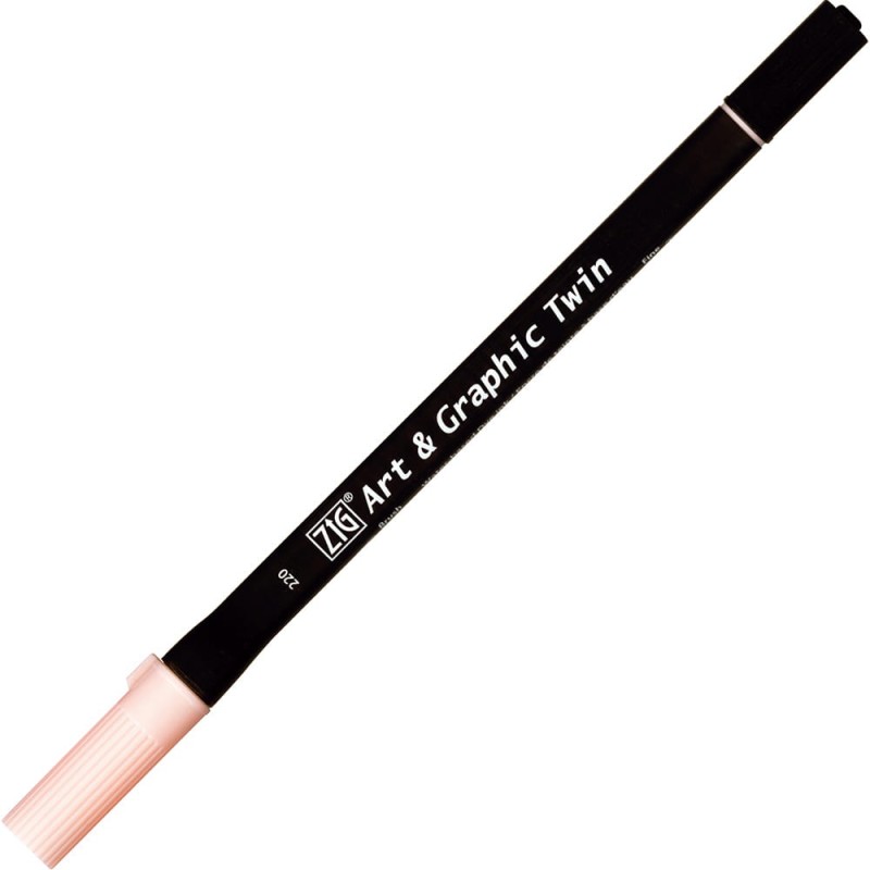 Pisak ZIG Art &amp; Graphic Twin Kuretake - 220 Tea Rose