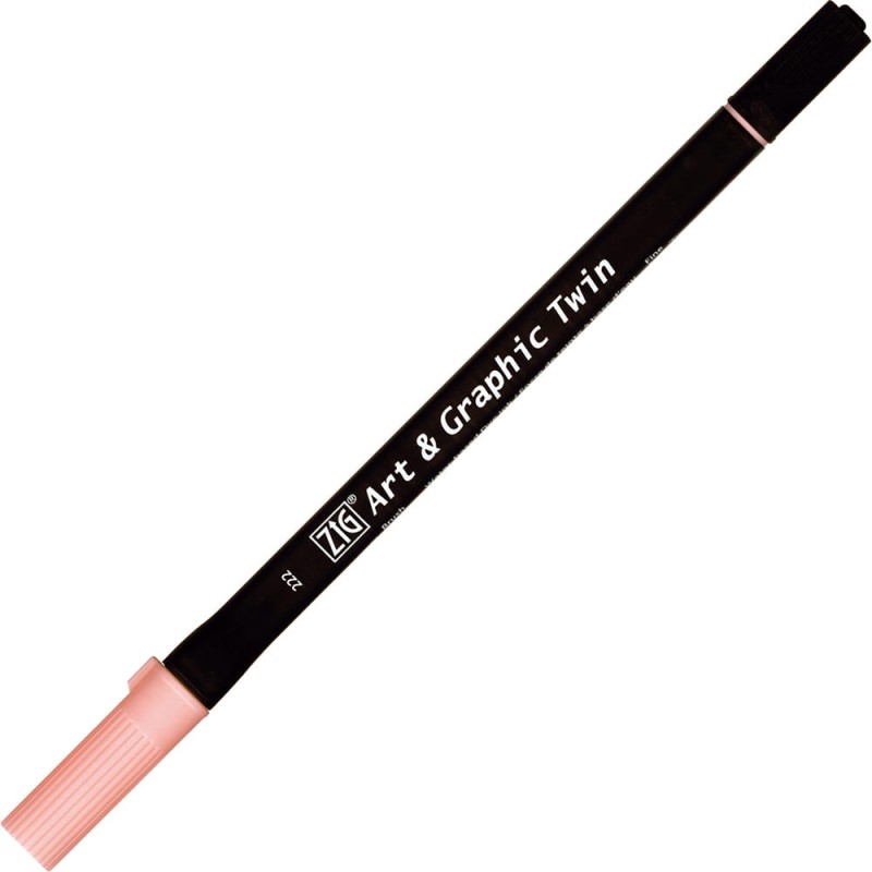 Pisak ZIG Art &amp; Graphic Twin Kuretake - 222 Pink Flamingo