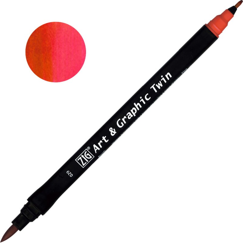 Pisak ZIG Art &amp; Graphic Twin Kuretake - 029 Carmine Red
