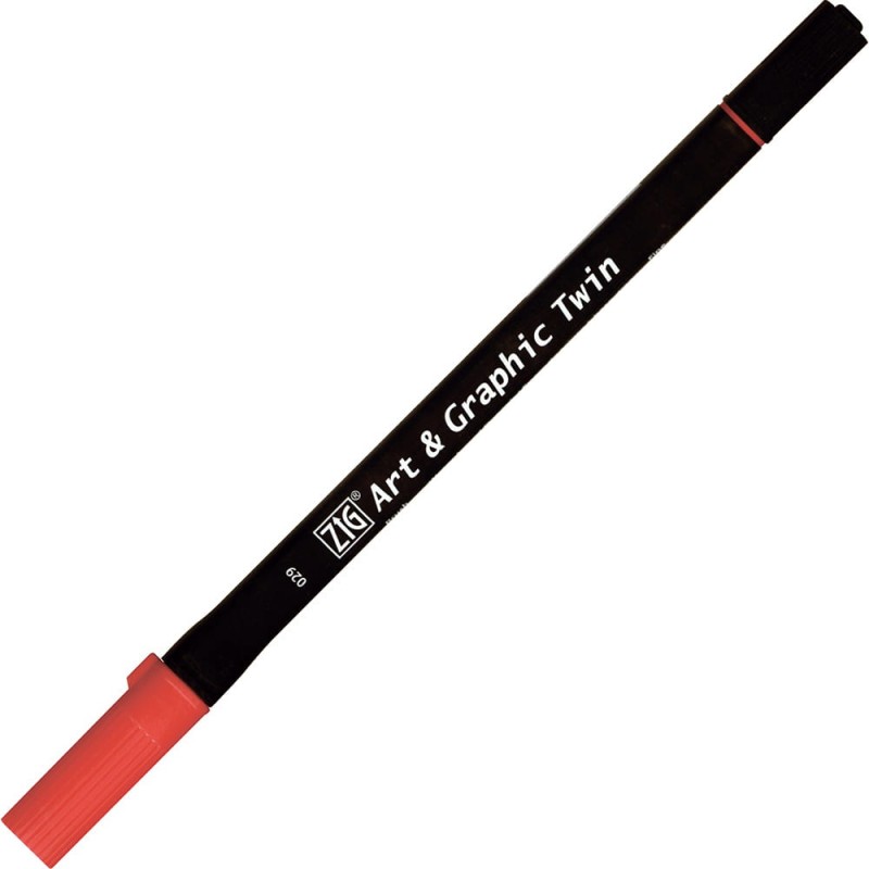 Pisak ZIG Art &amp; Graphic Twin Kuretake - 029 Carmine Red