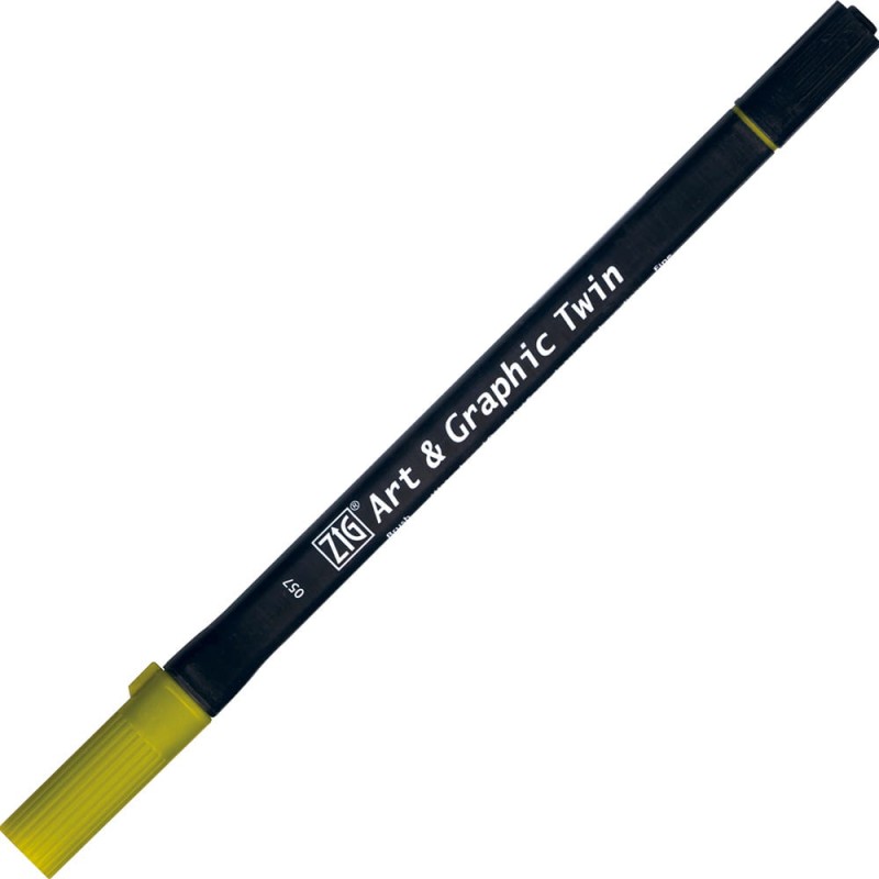 Pisak ZIG Art &amp; Graphic Twin Kuretake - 057 Olive Green
