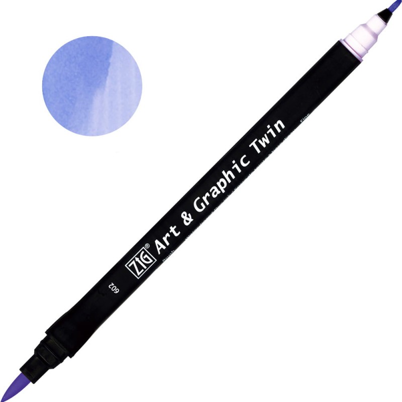 Pisak ZIG Art &amp; Graphic Twin Kuretake - 602 English Lavender