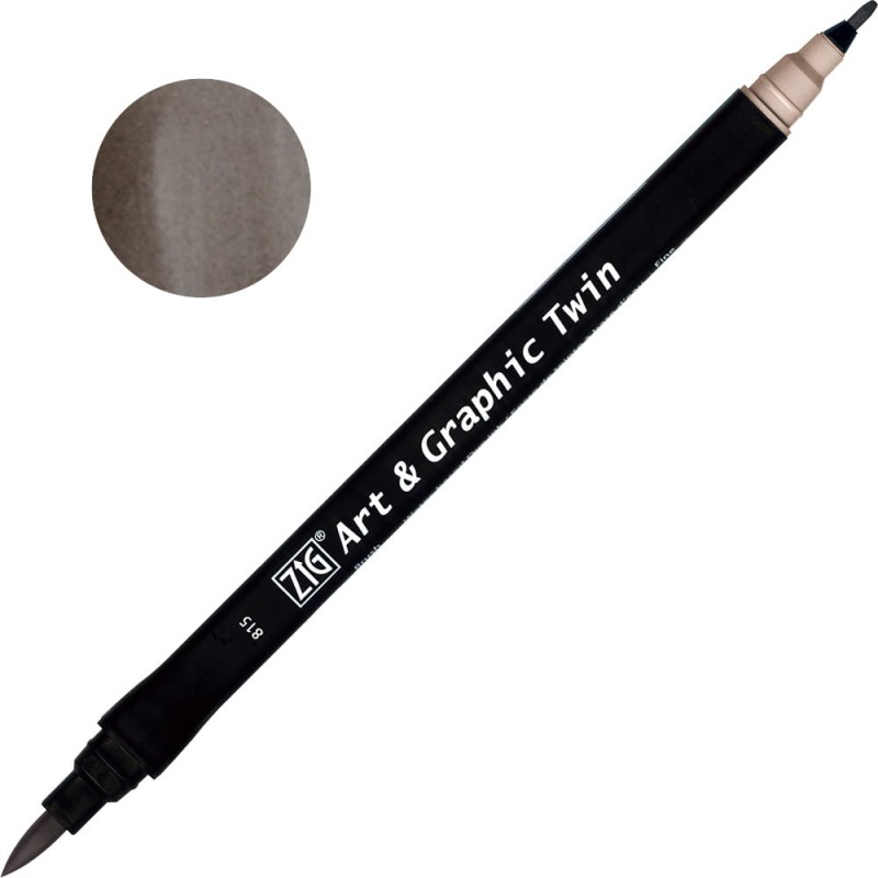 Pisak ZIG Art &amp; Graphic Twin Kuretake - 815 Warm Grey 9