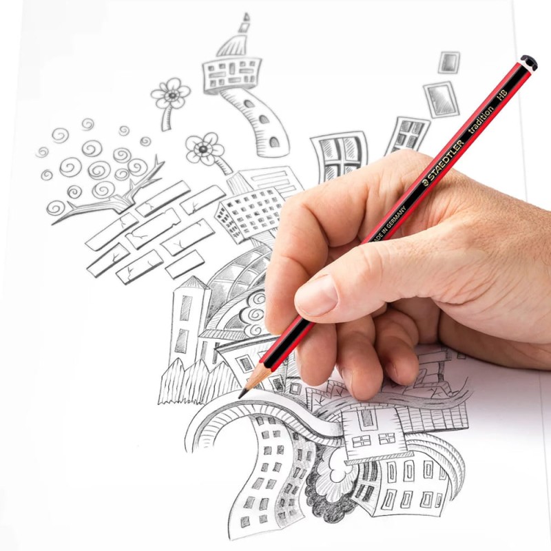 Zestaw ołówków Tradition Staedtler 6 szt. + gumka i temperówka