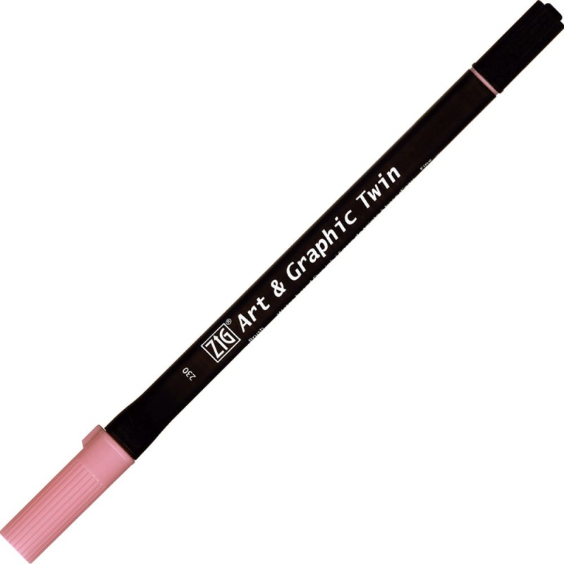 Pisak ZIG Art &amp; Graphic Twin Kuretake - 230 Pale Rose