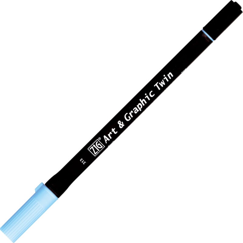 Pisak ZIG Art &amp; Graphic Twin Kuretake - 313 Baby Blue