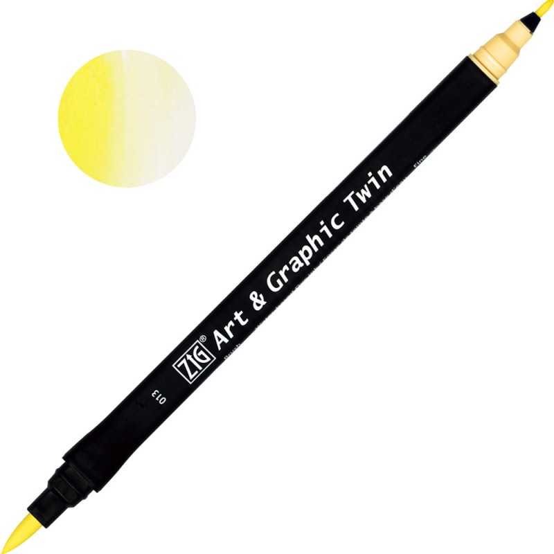Pisak ZIG Art &amp; Graphic Twin Kuretake - 013 Pale Yellow