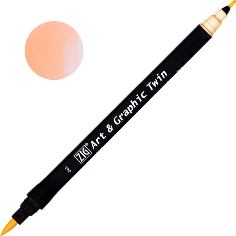 Pisak ZIG Art &amp; Graphic Twin Kuretake - 043 Flesh Color