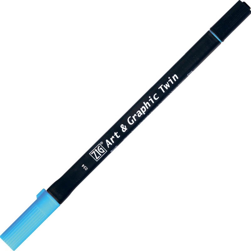 Pisak ZIG Art &amp; Graphic Twin Kuretake - 034 Cobalt Blue