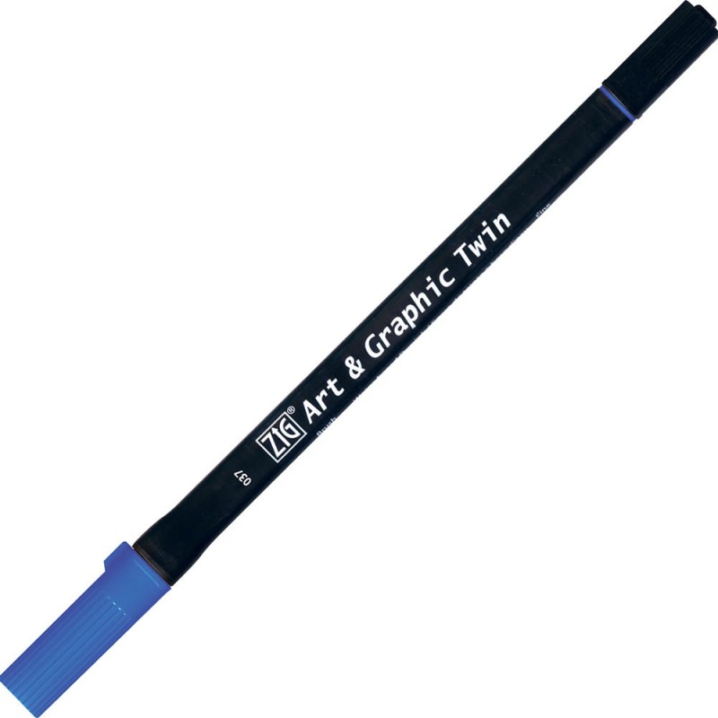 Pisak ZIG Art &amp; Graphic Twin Kuretake - 037 Persian Blue