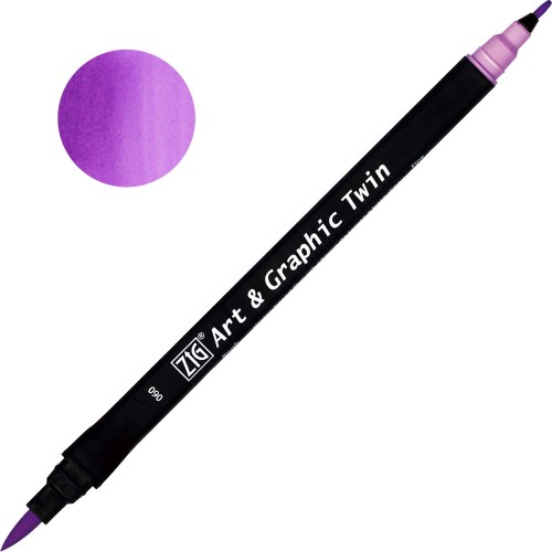 Pisak ZIG Art & Graphic Twin Kuretake - 060 Light Violet