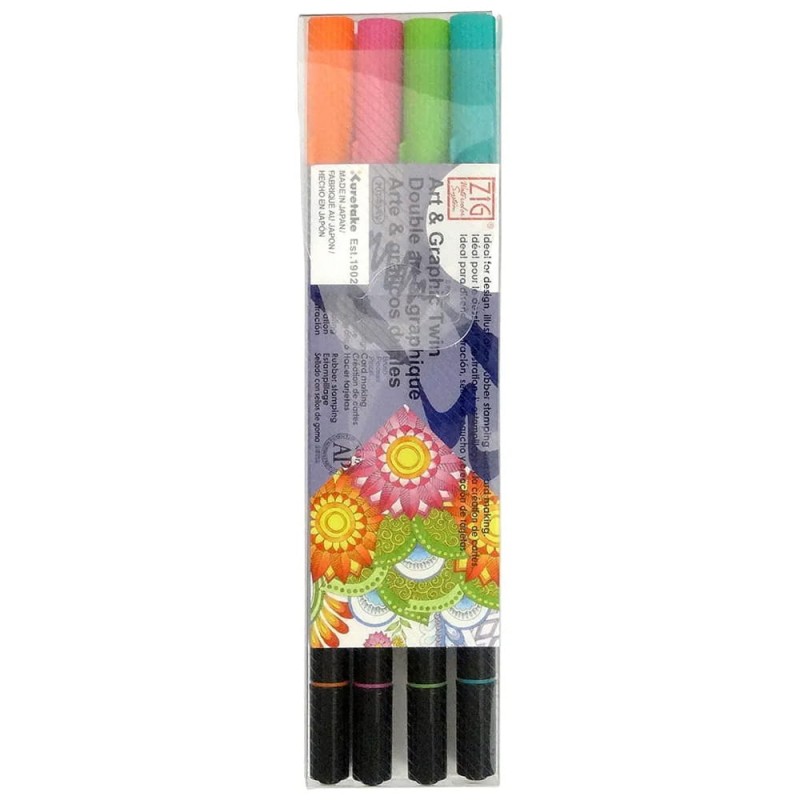 Zestaw ZIG Art &amp; Graphic Twin SUMMER 4 szt
