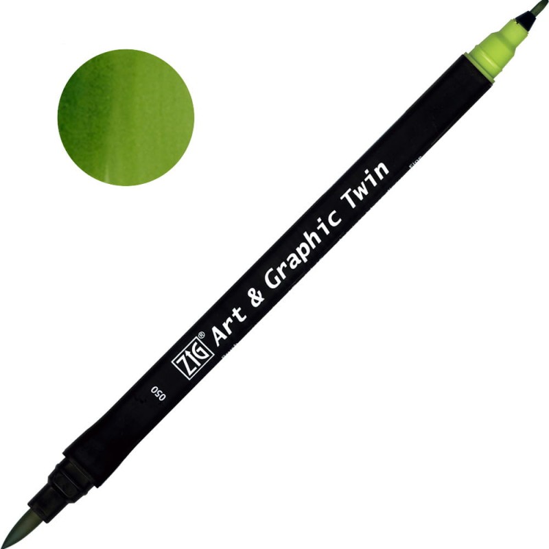 Pisak ZIG Art &amp; Graphic Twin Kuretake - 050 Light Green