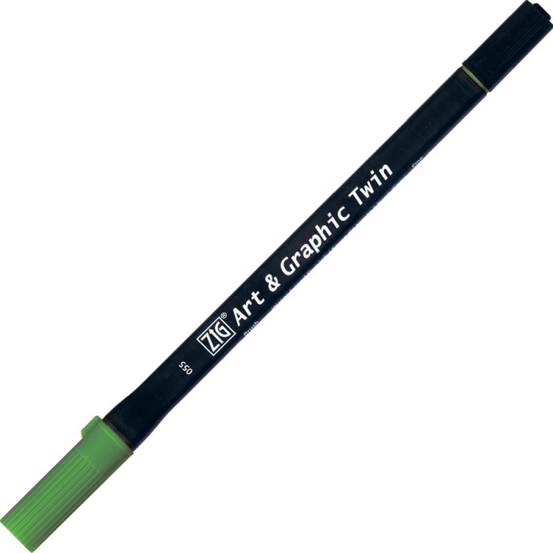 Pisak ZIG Art &amp; Graphic Twin Kuretake - 055 Deep Green