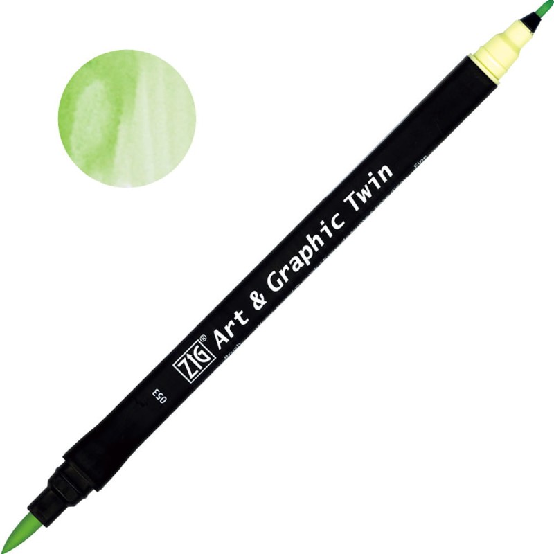 Pisak ZIG Art &amp; Graphic Twin Kuretake - 053 Pale Green