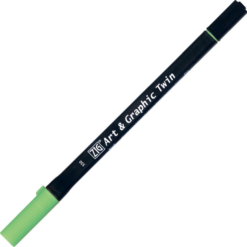 Pisak ZIG Art &amp; Graphic Twin Kuretake - 550 Emerald Green