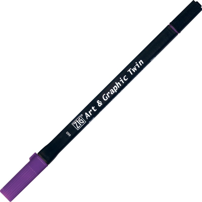Pisak ZIG Art &amp; Graphic Twin Kuretake - 660 Deep Violet
