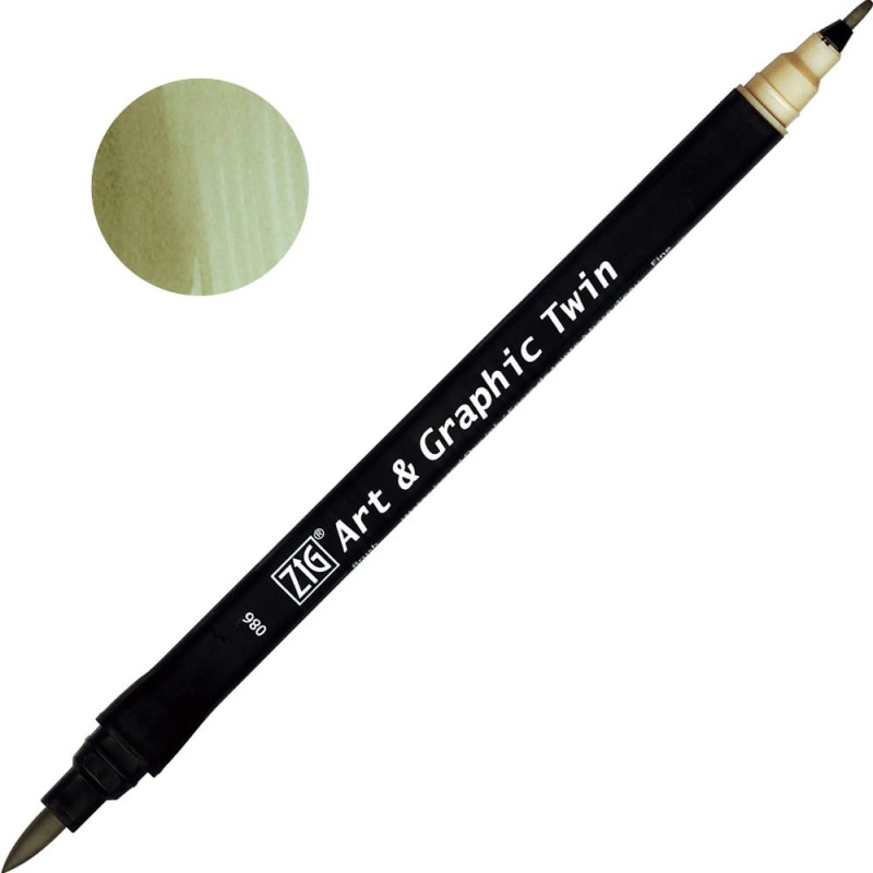 Pisak ZIG Art &amp; Graphic Twin Kuretake - 086 Pale Dawn Grey