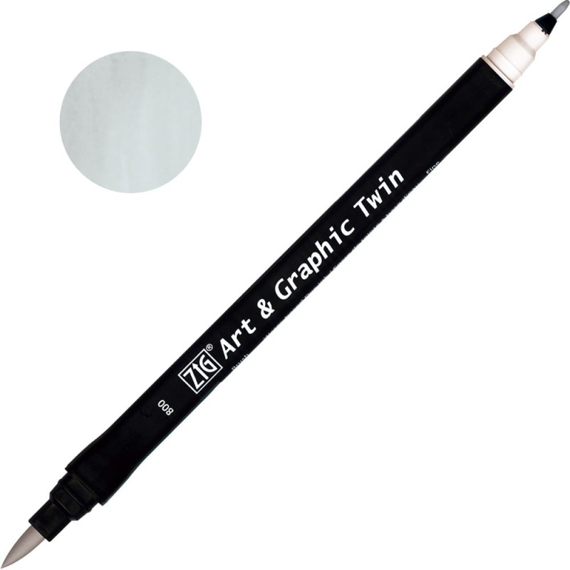 Pisak ZIG Art &amp; Graphic Twin Kuretake - 800 Cool Grey 1