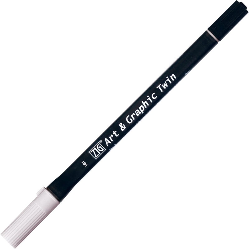 Pisak ZIG Art &amp; Graphic Twin Kuretake - 081 Dawn Grey