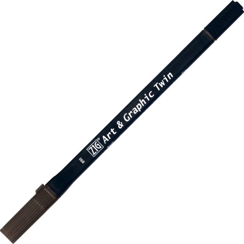 Pisak ZIG Art &amp; Graphic Twin Kuretake - 890 Natural Grey