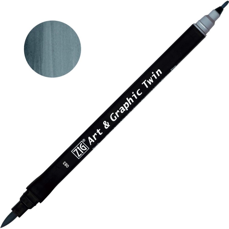 Pisak ZIG Art &amp; Graphic Twin Kuretake - 083 Blue Grey