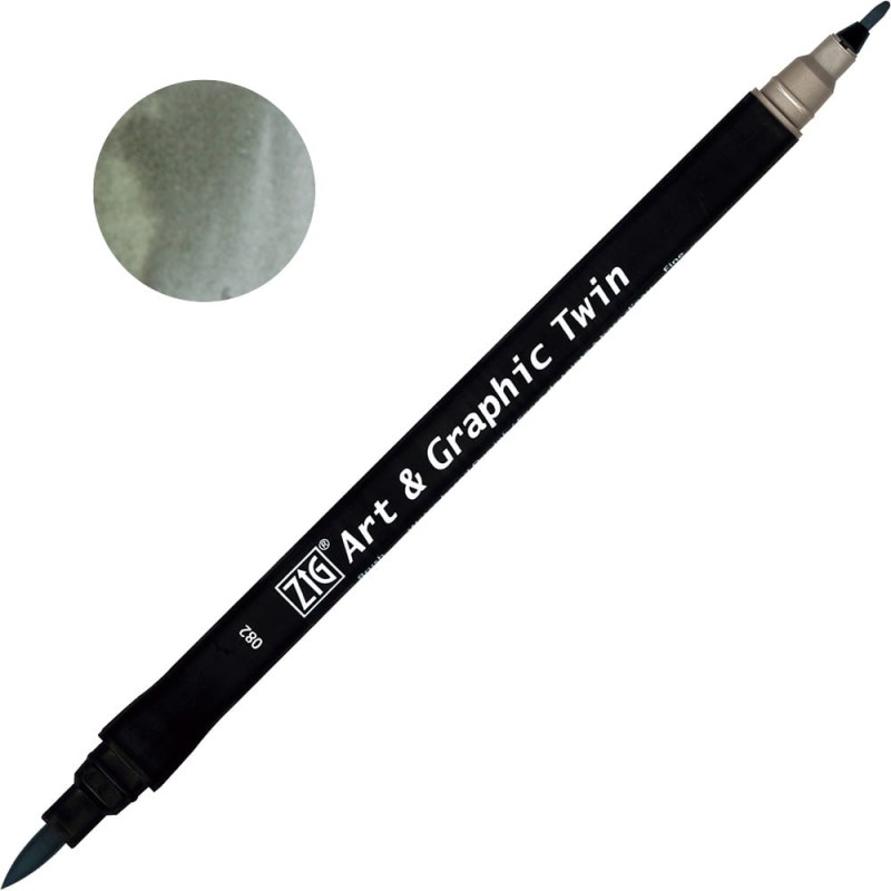 Pisak ZIG Art &amp; Graphic Twin Kuretake - 082 Slate Grey