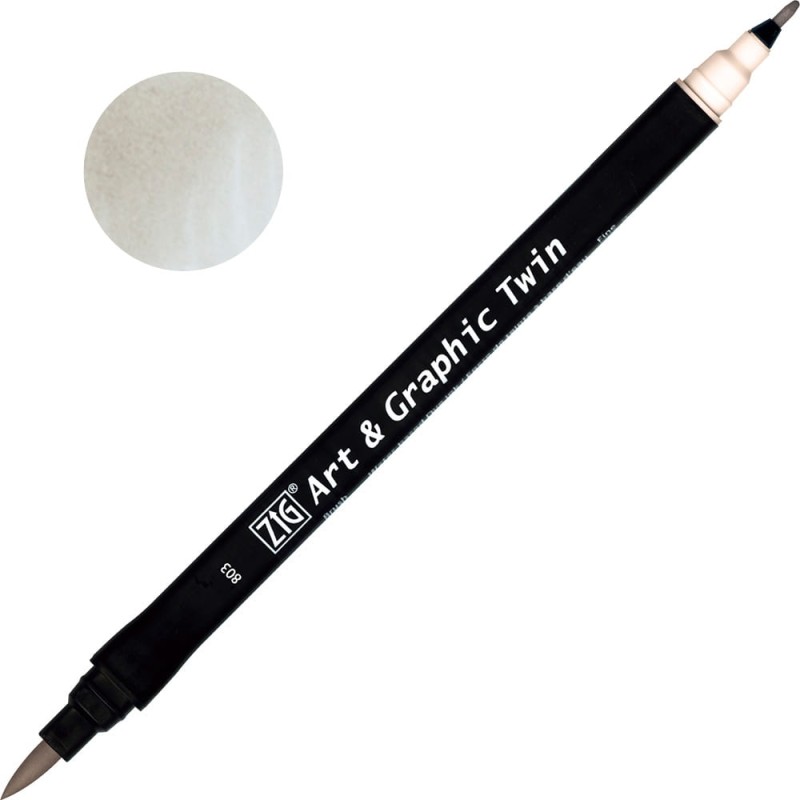 Pisak ZIG Art &amp; Graphic Twin Kuretake - 803 Warm Grey 2