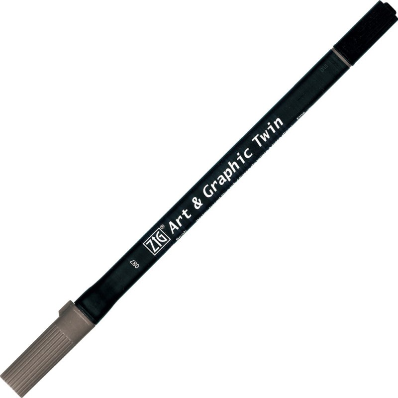 Pisak ZIG Art &amp; Graphic Twin Kuretake - 087 Grey Brown