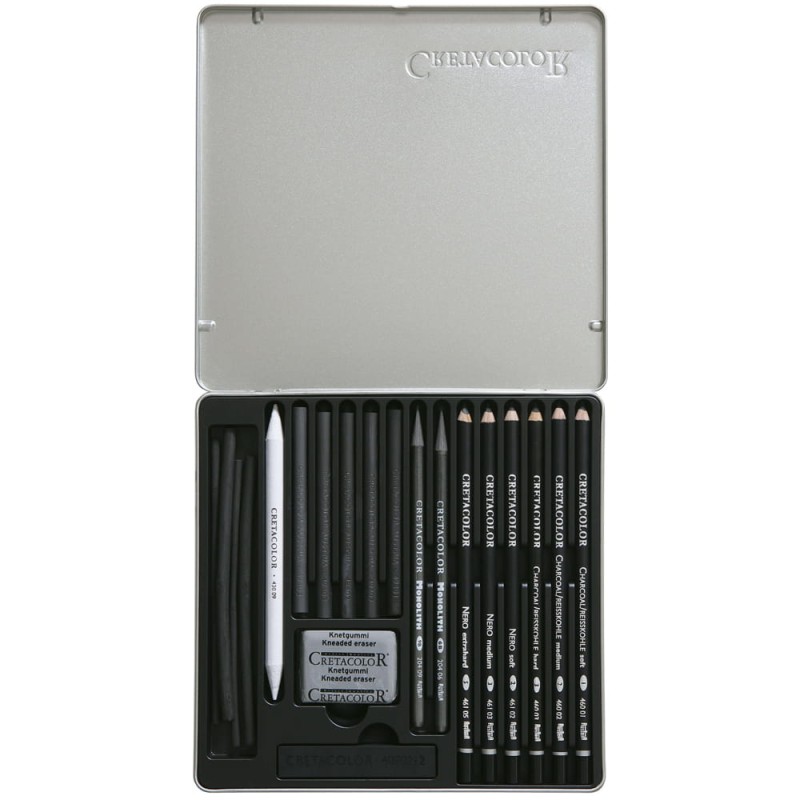 Zestaw Szkicowy Cretacolor Black Box Charcoal - 20 elementów 07