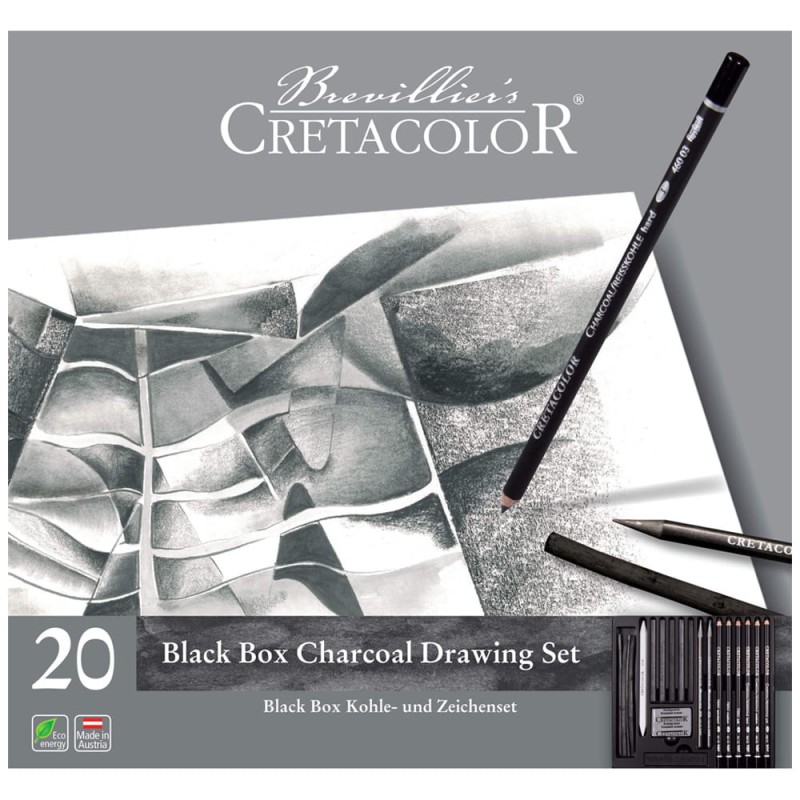 Zestaw Szkicowy Cretacolor Black Box Charcoal - 20 elementów 01