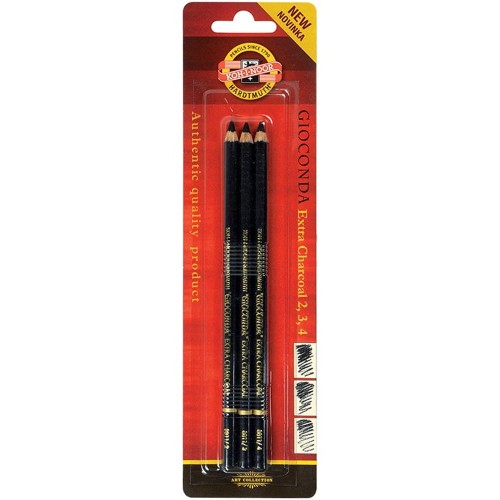 Zestaw węgli w ołówku Koh-I-Noor Gioconda 8811/2, 3, 4 - 3 szt.