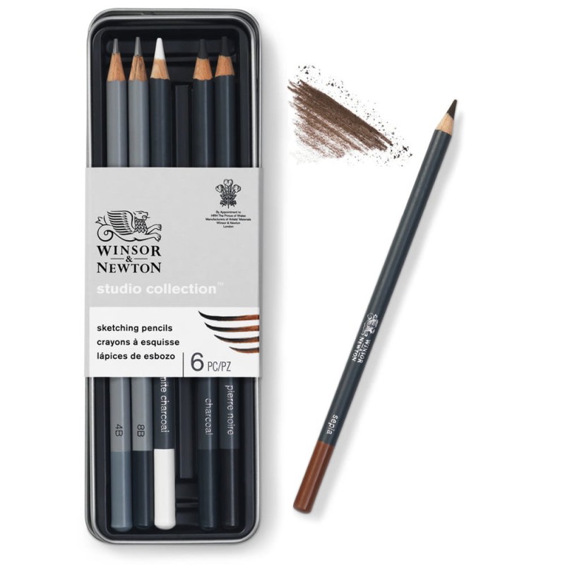 Zestaw szkicowy Winsor&amp;Newton Sketching Mix Studio Collection 6 szt.