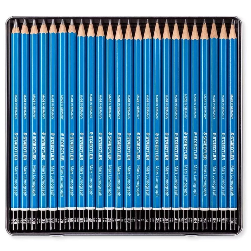 Zestaw ołówków Staedtler Mars Lumograph - 24 szt., 12B-10H