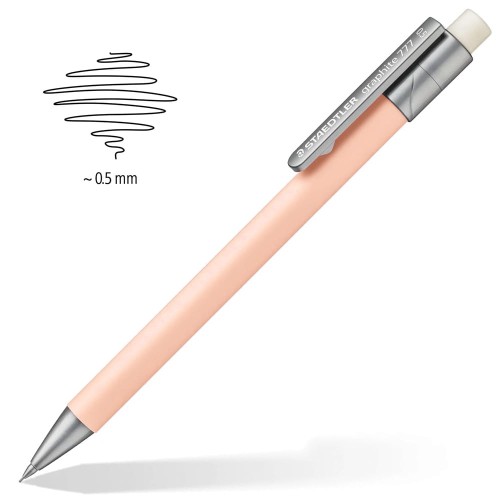 Ołówek automatyczny Staedtler Graphite 777 Pastel - 0.5 mm, brzoskwiniowy