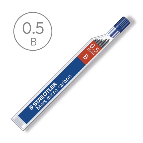 Wkłady grafitowe do ołówków Staedtler Mars micro - 0.5 mm, B