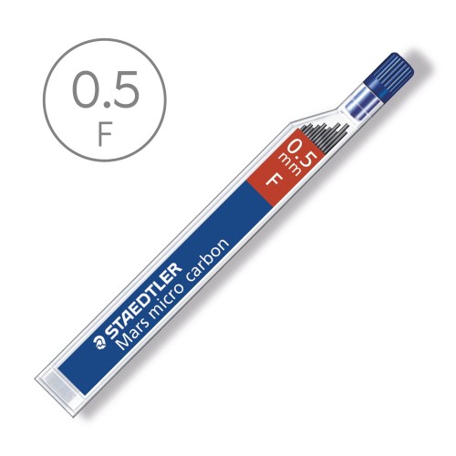 Wkłady grafitowe do ołówków Staedtler Mars micro - 0.5 mm, F