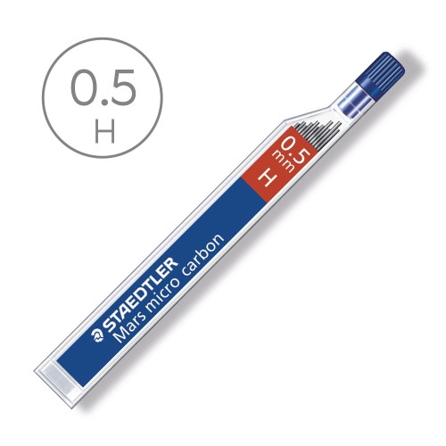 Wkłady grafitowe do ołówków Staedtler Mars micro - 0.5 mm, H
