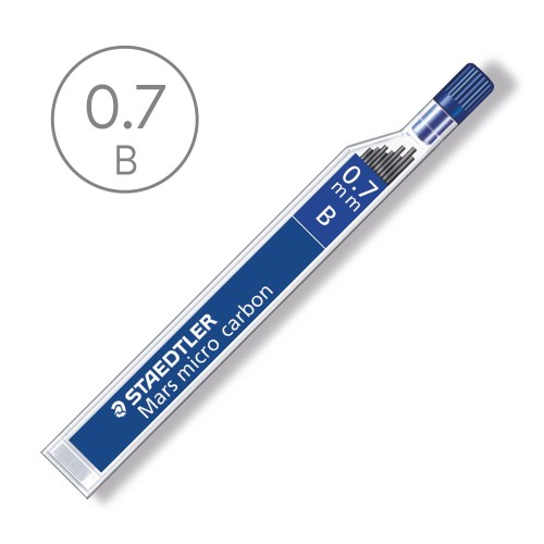 Wkłady grafitowe do ołówków Staedtler Mars micro - 0.7 mm, B
