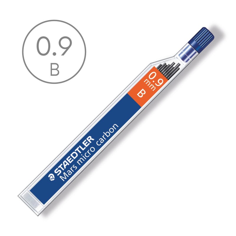 Wkłady grafitowe do ołówków Staedtler Mars micro - 0.9 mm, B