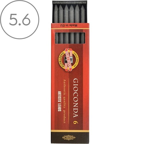 Wkłady grafitowe do ołówków „Kubuś” Koh-i-Noor - 5.6 mm, 2B