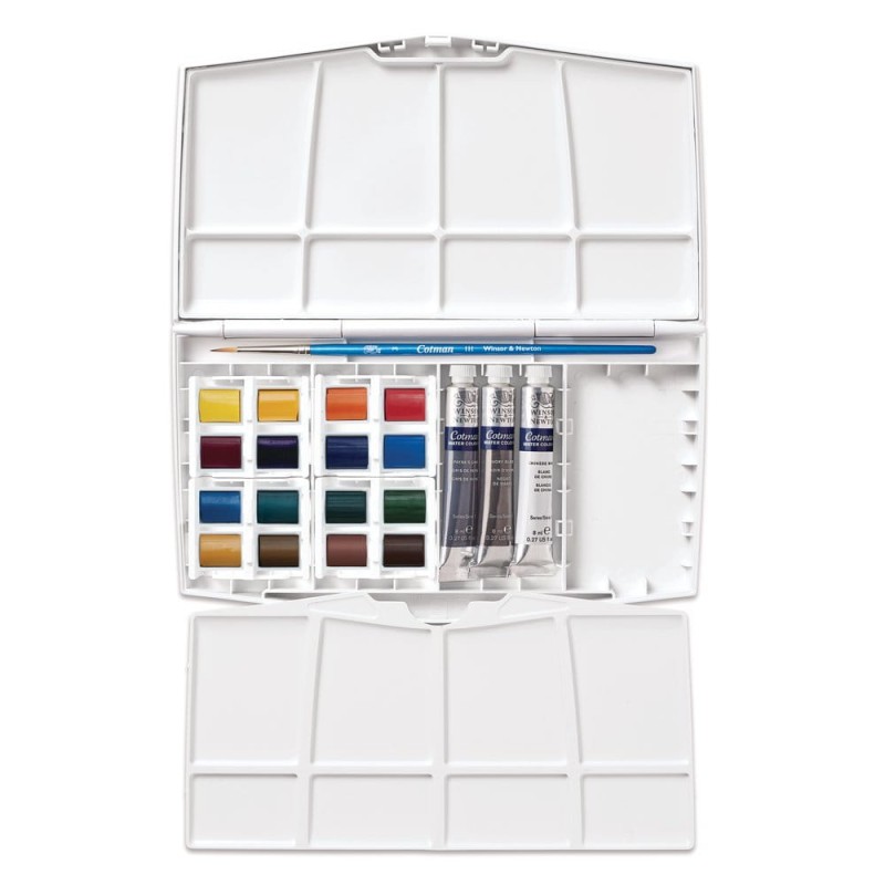 Farby akwarelowe Cotman Mixed Travel Set Winsor &amp; Newton 20 elementów