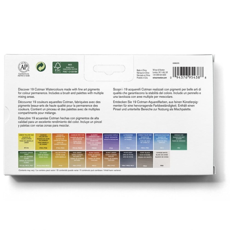 Farby akwarelowe Cotman Mixed Travel Set Winsor &amp; Newton 0390375