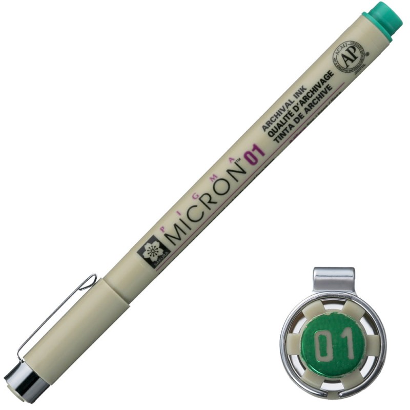 Cienkopis Pigma Micron Sakura 01 - 0,25 mm zielony