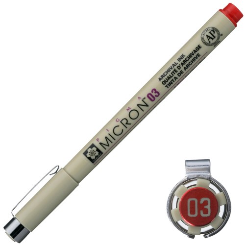 Cienkopis Pigma Micron Sakura 03 - 0,35 mm czerwony
