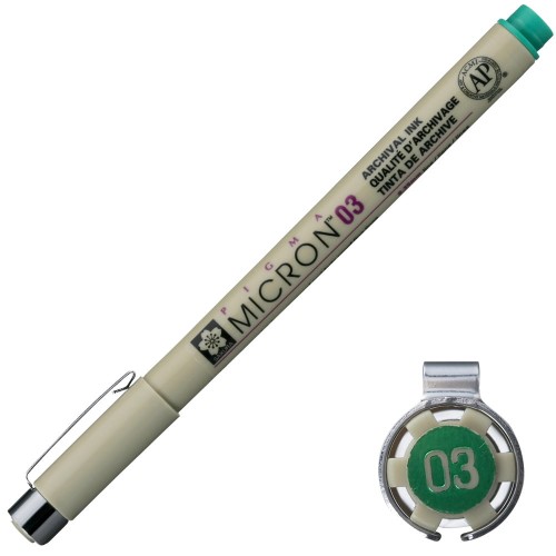 Cienkopis Pigma Micron Sakura 03 - 0,35 mm zielony